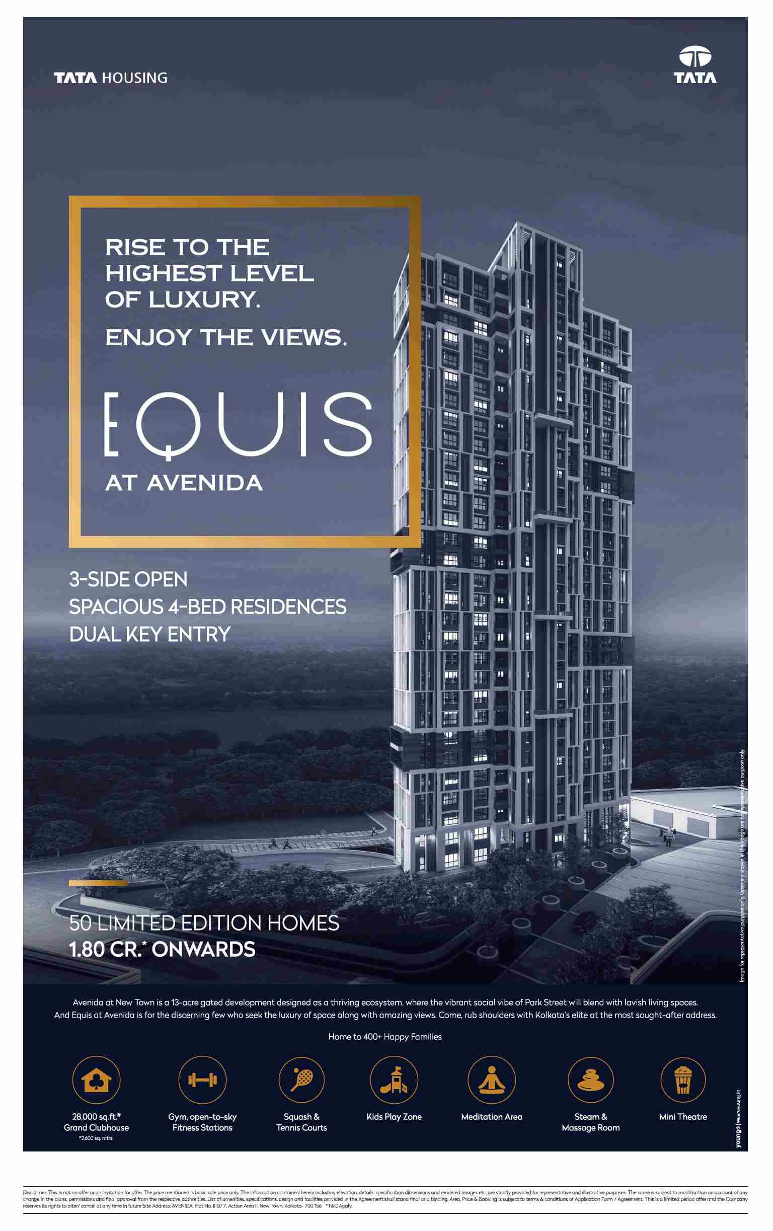 Rise to highest level of luxury at Tata Avenida in Kolkata